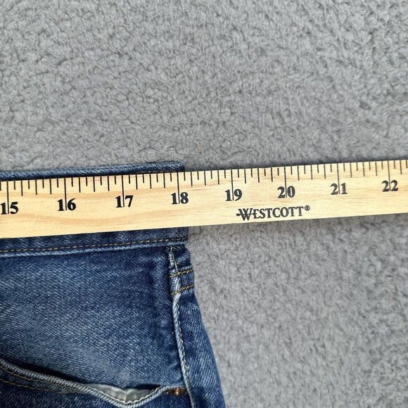 Levis 501 Jeans Mens 38x33 Blue Straight Fit Button Fly‎ Denim Logo (36x29) - Picture 5 of 15